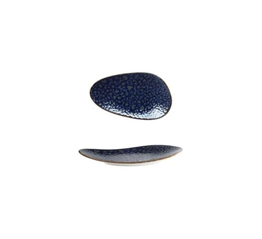 MOON BLUE PLATO OVAL 26X15X3 cm