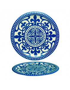 PATIOS PLATO LLANO AZUL 26 cm