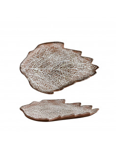 TIERMES  WHITE LEAVE DISH...